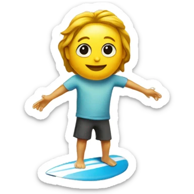 Chat sur planche de surf sticker