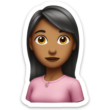 Girl giving a side eye sticker