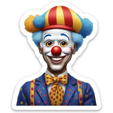 Biden as clown sticker