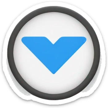 Blue circle with a white checkmark in it sticker
