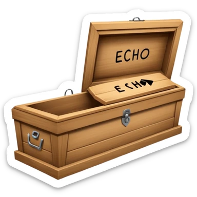 nail in coffin with "ECHO" written on the coffin sticker