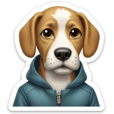 Doggy with jacket sticker