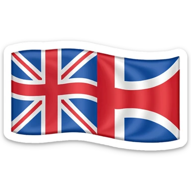Korean flag combined with england flag sticker