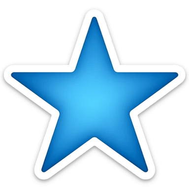 star with a gradient, blue, no background sticker