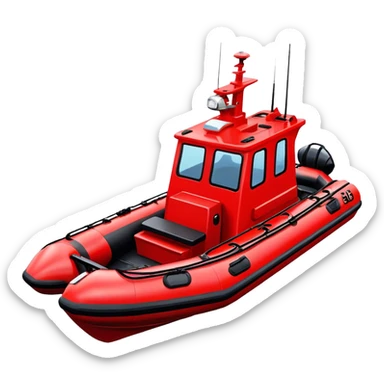 Rescue Boat - Zodiac Pro 850 (Model Year: 2022) (Iconic colour: Red and black) sticker