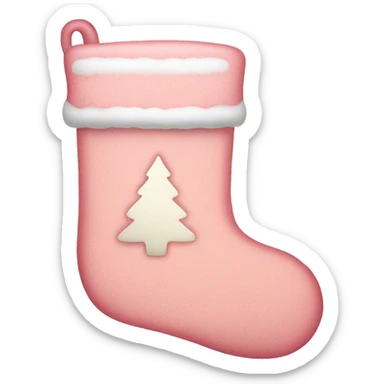  light pink Christmas stocking sticker