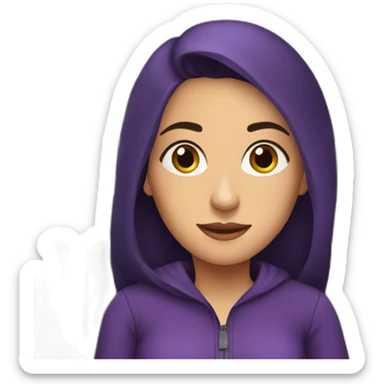 Armenian women in purple clothing in the bus sticker