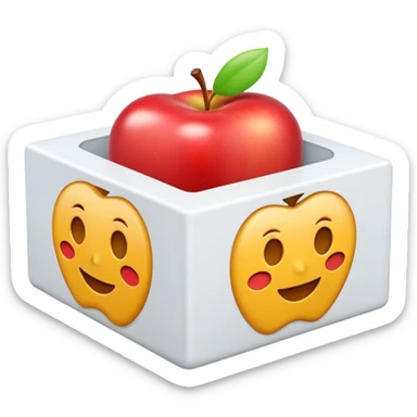  modern software box. Smooth 3D form, rounded edges, soft realistic lighting, minimalist design, no text or logos, neutral background. Rendered in the same realistic style as official Apple emojis (like the toolbox or laptop emoji). sticker