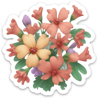 Whimsical flowers  sticker