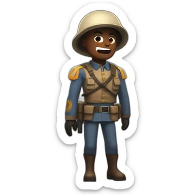 Soldier from Team Fortress 2 sticker