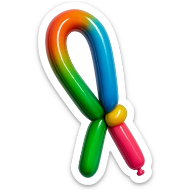 a hairpin, balloon style sticker