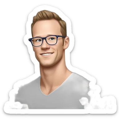 Jonathan Toews wearing glasses as a rainbow musical note with pastel roses sticker