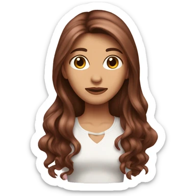 cœur brisé rose brunette rose in long hair sticker