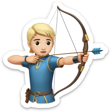 a kid archer sticker