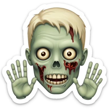 zombie say hi sticker