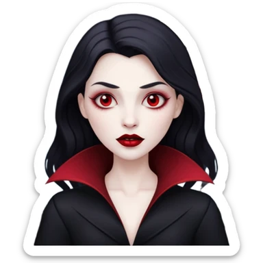 Un vampiro o vampira bajo la luna sticker