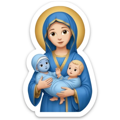 Image of the Mother of God in a frame sticker