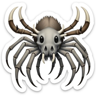 🥶+☠️+🐗+🦣+🕷 into a creepy living creature sticker