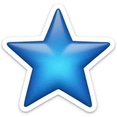 Blue star heart  sticker