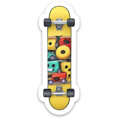 Skateboard, bottom view sticker