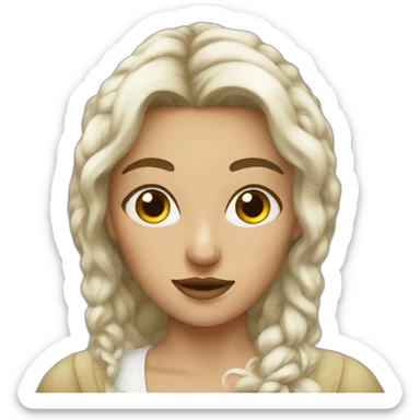 a Renaissance woman 3 eyes sticker