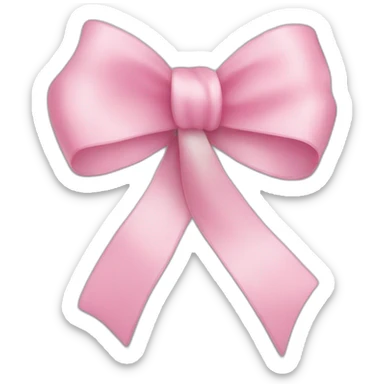 soft pink ribbon sticker
