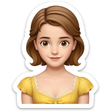 emma watson as belle Cinematic Realistic sticker