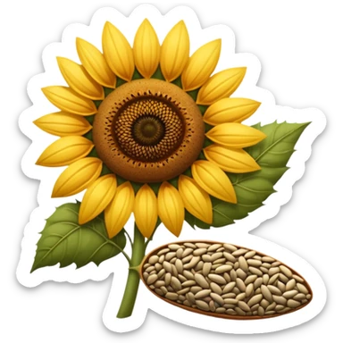 A sunflower seed sticker