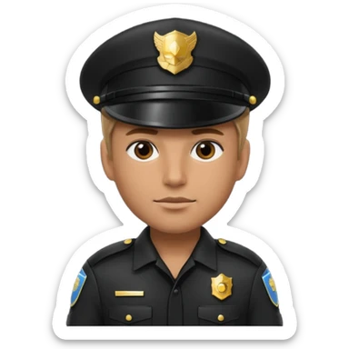 Futuristic cop sticker