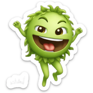 nymph-excitedly-eating-mcdonalds sticker