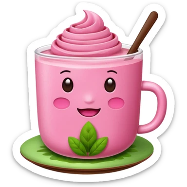 Pink Matcha sticker