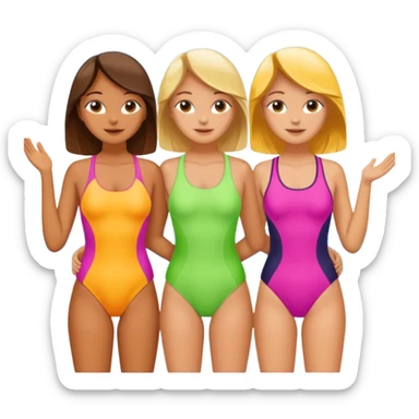 3 girls on a jet ski sticker