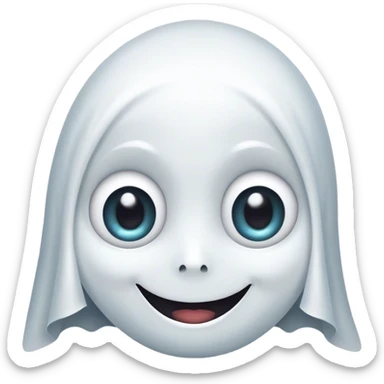 a cute ghost eye smiling sticker
