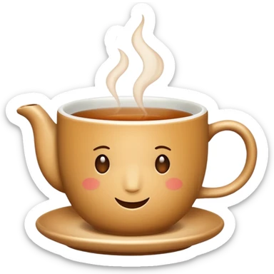 a cup of tea sticker