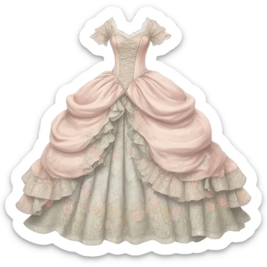 rococo dress sticker