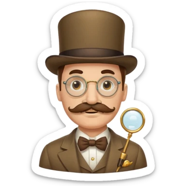 mustache monocle movember sticker