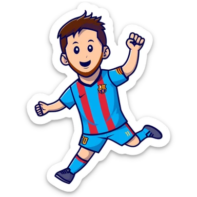 Lionel Messi celebrating goal sticker