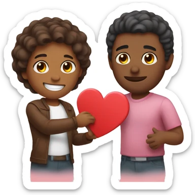 guy giving valentine's day card sticker