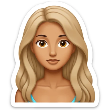 Mom with longer hair sticker