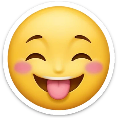 emoji smiling with tongue out and eyes closed sticker