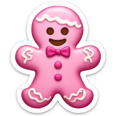 pink gingerbread sticker