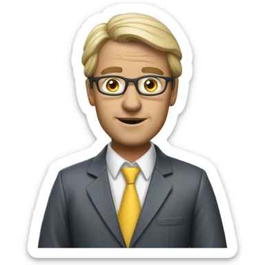 A math teacher nicknamed Super, who drives an Opel Omega and knows nothing about math. sticker