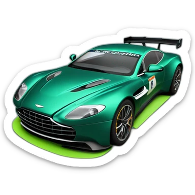green fernando alonso f1 aston martin sticker