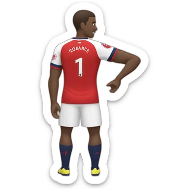 Macron avec un maillot d’arsenal sticker
