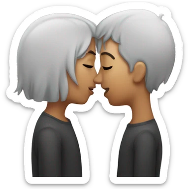 two people kissing sticker