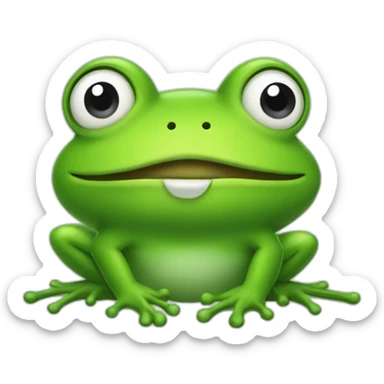 frog-styled talk cloud sticker