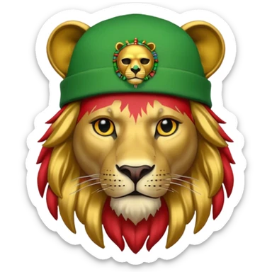 Create a power station with a rasta cap on with red gold green grafite of a lion and skulls with Fred the fossibot written on it sticker