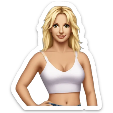 Britney spears in crop top sticker