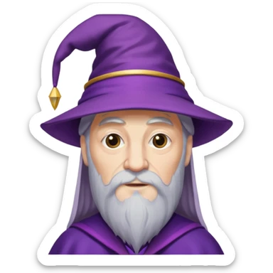 dumbledore wear purple magic hat sticker