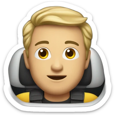 musk as a  taxi driver behind the wheel sticker